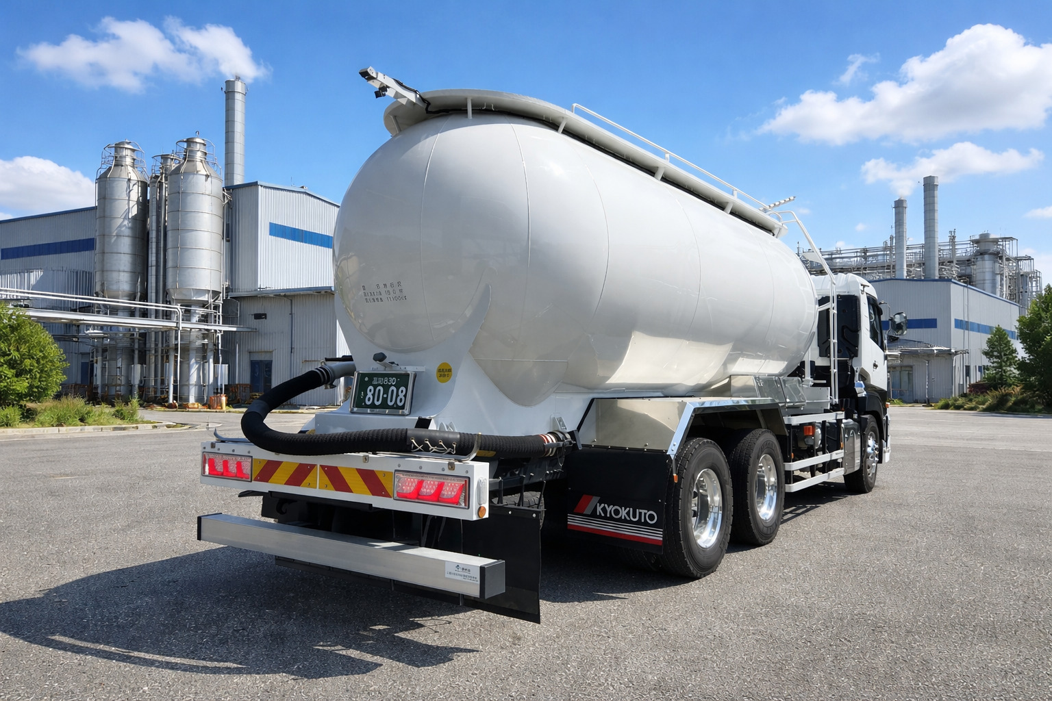 ジェットパック車による粉粒体輸送