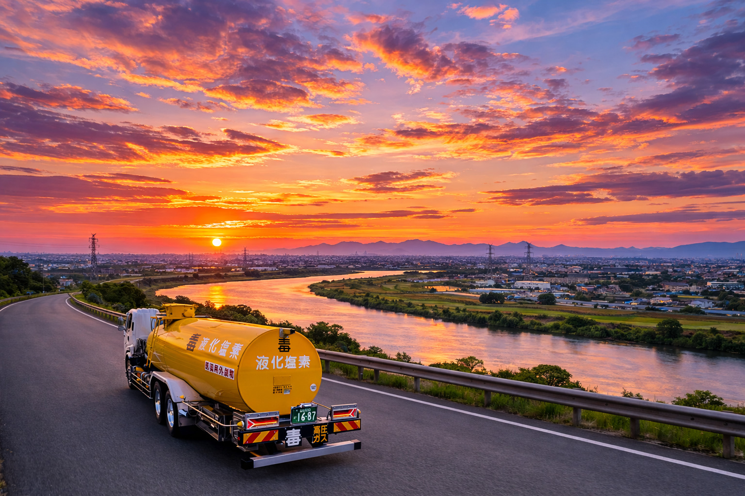 液化塩素ローリー