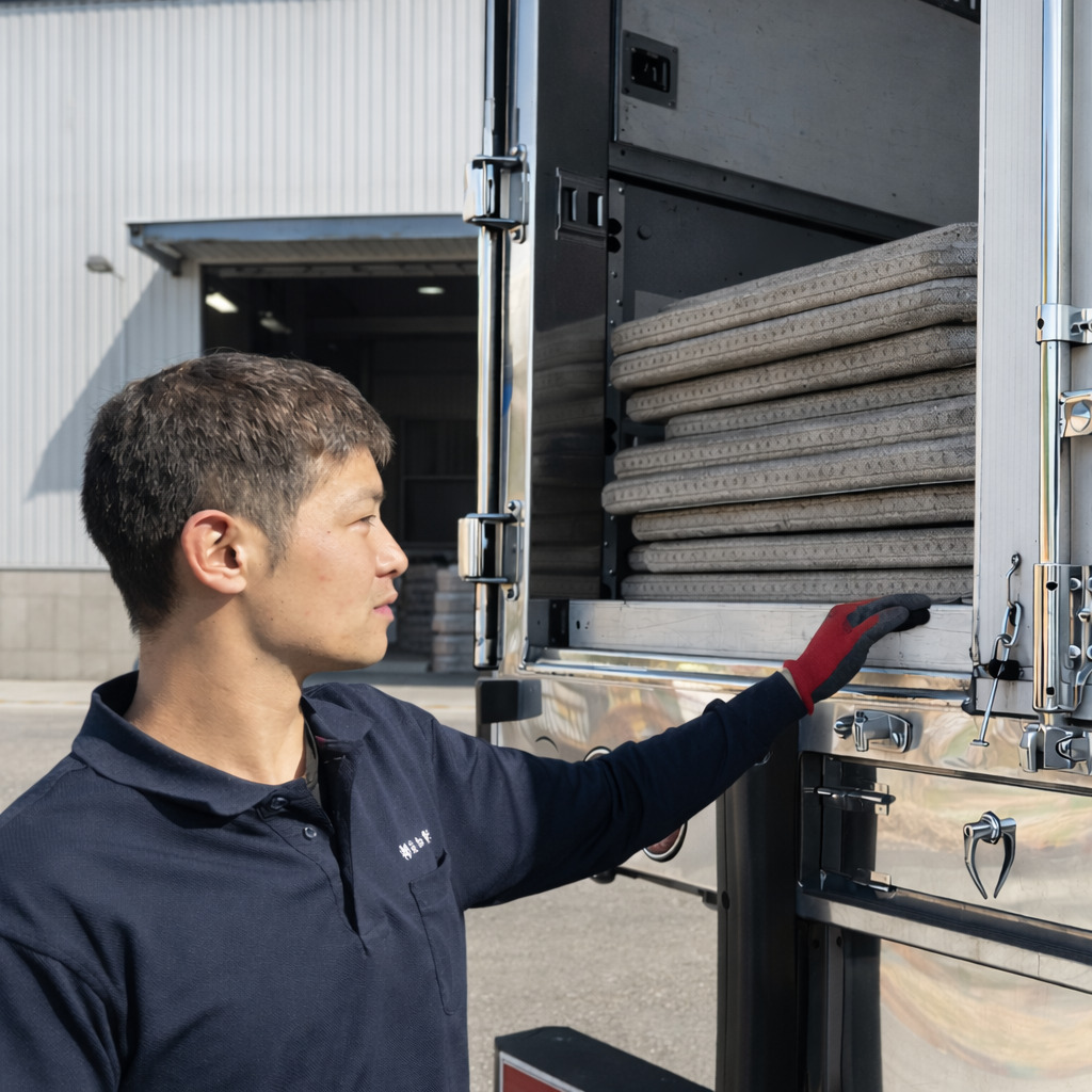 大型ウイング車のドライバー